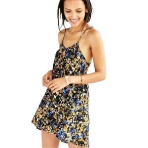 For Love And Lemons Floral Dress - Black and Blue